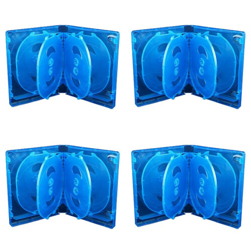 4X CD Storage Box 10-Piece Pack CD Case Plastic Double-Sided CD Storage Car CD Case Thickened DVD Case,