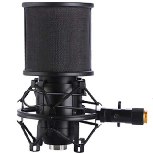 3X Microphone Shock Mount with Microphone Filter Windscreen Suspension Shock Mount Holder Clip 1