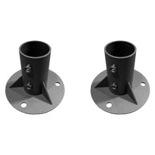 2X Chain Link Fence Pole Floor Flange Metal Chain Link Fence Parts for Mailbox 78mm