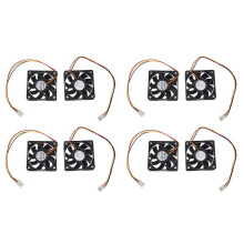 60Mm 6Cm 12V 3-Stifts Datorfodral CPU Kylare KylfläKt Svart 8 St