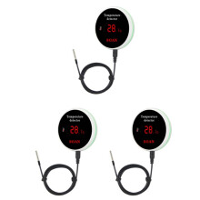 3X Tuya Home Wifi Temperatursensor Kabel Digital Smartlife Termometer Rum Vatten Pool Termostat Larm EU-Kontakt