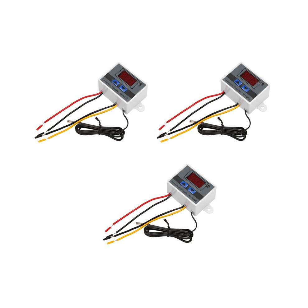 3X 220V Digital Led Temperature Controller 10A Thermostat Control With Digital Display Incubation Controller 6031154372570