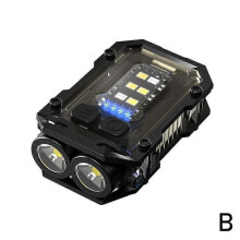(B) Portable LED Flashlight Magnetic Mini Keychain Torch Rechargeable
