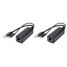 2X 100M PoE Splitter 12V 1A IEEE 802.3Af 1.5KV Isolation Protection for Home Network Office Network