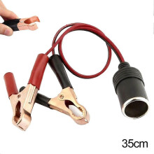 (35cm) 12V Car Battery to Cigarette Lighter Socket Adapter 35100cm 50A Clips Lead
