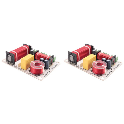 2X 3 Way Speaker Frequency Divider 300W HiFi Crossover Filter Frequency Distributor for DIY Home Speaker Modification