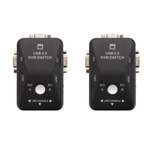 2X USB Kvm Switcher 2 Port VGA Svga Box USB 2.0 Mouse Keyboard 1920X1440 Box