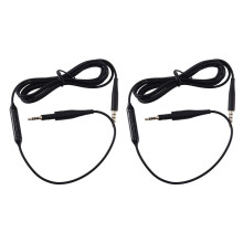 2X Cable Audio Cord with Mic Volume Control for K430 K450 K451 K452 Q460 K480 J55 J88 Headphones Black