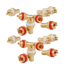 16 x CMC Gold Plated RCA Phono CHASSIS SOCKETS Female Professional AMP HIFI RCA Socket Gold Plated Lotus Female