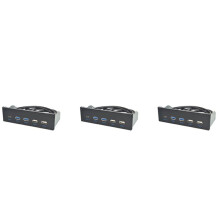 3pcs 5.25 Inch Usb3.1 Gen2 Front Panel Usb Hub 2 Usb3.0+2 Usb2.0+1 Port Type-C with Type-E Connector
