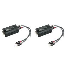 2X Ground Loop Audio Isolator Audio Noise Filter RCA Noise Suppressor Isolator Audio Signal Noise Reducer