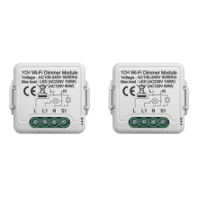 2X Tuya Wifi Dimmer Module 10A Support 2 Way Control 1 Gang Compatible for Home Alexa Life App