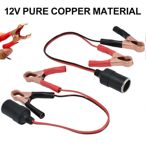 (100cm) 12V Car Battery to Cigarette Lighter Socket Adapter 35100cm 50A Clips Lead 1