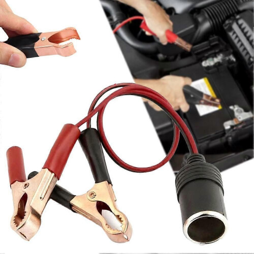 (100cm) 12V Car Battery to Cigarette Lighter Socket Adapter 35100cm 50A Clips Lead 2