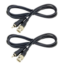 2PC 1.5M BNC to AV Cable Bnc to Rca Male Adapter Video Recorder Tv Q9 Monitoring