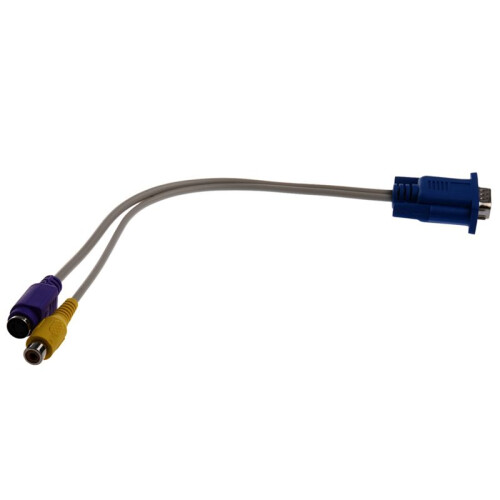 2X TV-Out VGA to S-Video/RCA Cable Adapter 2