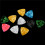100Pcs Acoustic/Electric Guitar Picks Plectrums 0.46mm---Assorted Color 6