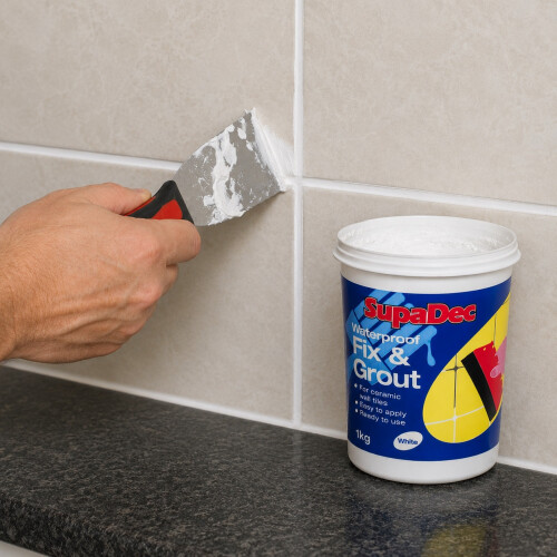 2 White Fix Grout Tub Waterproof Tile Adhesive Ready To Use 1