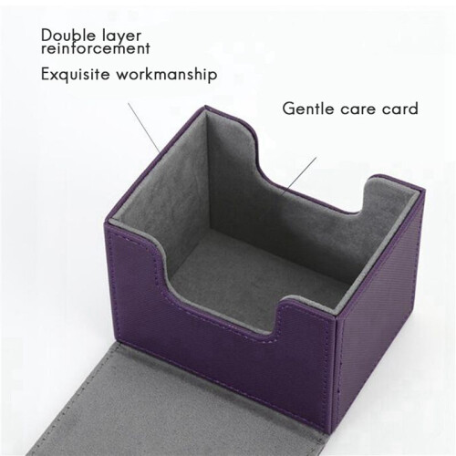 2X Card Box Side-Loading Card Box Deck Case for  Yugioh Card Binder Holder 100+, 2