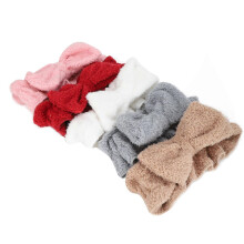 Bow Hair Band Soft Comfortable Cloth Headbands for Women - Gray, White, Khaki, Burgundy, Pink