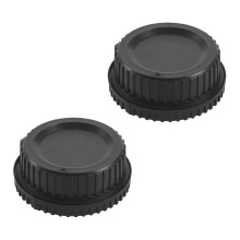 2X Nero Copriobiettivo in Plastica per Fotocamera Copriobiettivo Posteriore per Digital Slr
