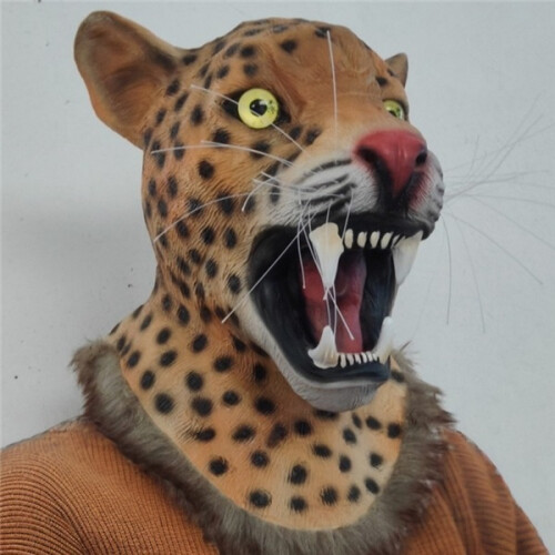 (Léopard d'Afrique) Masque en latex léopard africain 2