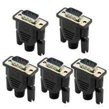 5X VGA Virtual Display Adapter Male Dummy Plug EDID Headless Emulator Lock Plate