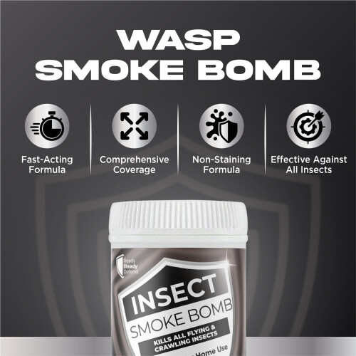 Wasp Smoke Bomb 4 Pack - Fast-Acting Formula, Comprehensive Coverage, Non-Staini 1