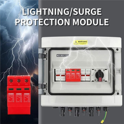Solar PV  Combiner Box 2 Input 1 Out 1000V IP65 Waterproof Rainproof Electrical Box with Protection MCB SPD 2