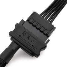 2X Cooling Fan Adapter Cable, 15 Pin to 4 x 3 Pin / 4 Pin PMW 12V PC Case Fan Power Adapter Cable to 15 Pin