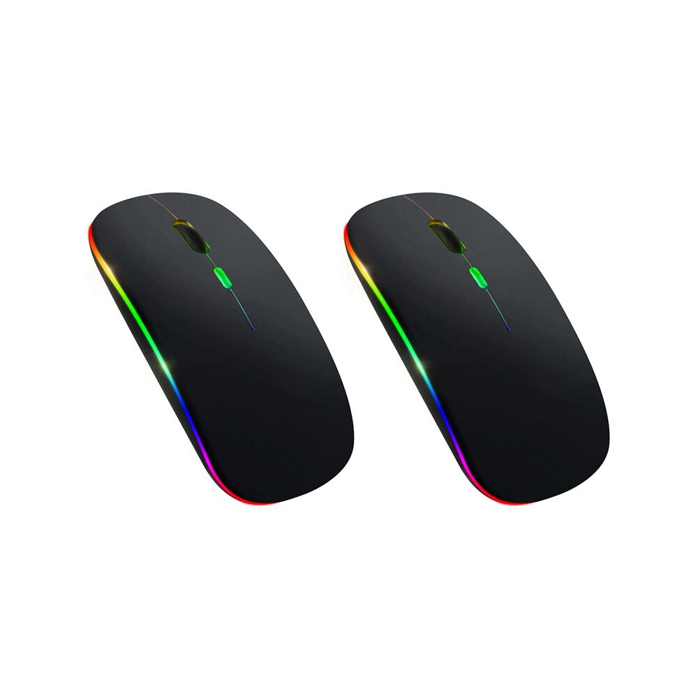 2X Wireless Mouse 5.1 Rechargeable Led Silent Mouse Usb Optical Ergonomic Gaming 2.4G Wireless Backlite 6031798842507