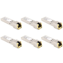 SFP Module RJ45 Gbic 10/100/1000 Connector SFP Copper RJ45 SFP Module Gigabit Ethernet Port 6Pcs