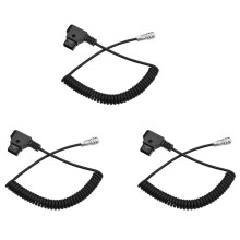 3X D-Tap to BMPCC 4K 2 Pin Locking Power Cable for Blackmagic Pocket Cinema Camera 4K for V Mount Battery