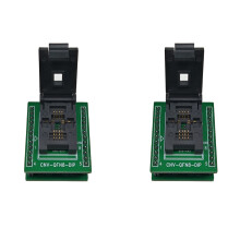 2X QFN8 DFN8 WSON8 Programming Socket Pin Pitch 1.27mm IC Body Size 6X8 mm Clamshell Test Socket ZIF Adapter Socket