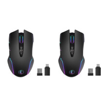 2X Wireless Gaming Mouse Mover Mouse Jiggler with /Off Button Keep Computer Awake Quiet Click Rechargeable Mouse