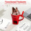 (Red) Chocolate Ceramic Fondue Mug with Fork, Melting Chocolate Pot, Cheese Warmer Cup 5