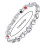 Conjunto de pulseras ajustables unisex con forma de corazón 2