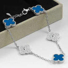 (Style 14, 15mm) Silver Tone Red Enamel Four Leaf Clover Pendant Necklace, Adjustable Extension Chain Lucky Charm Jewelry