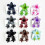 Flower Hair Claws Set Gradient Ponytail Clips 3 pcs 3