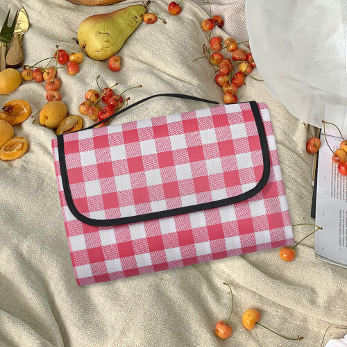 Beach Mat Camping Blanket Waterproof Foldable Pink 2