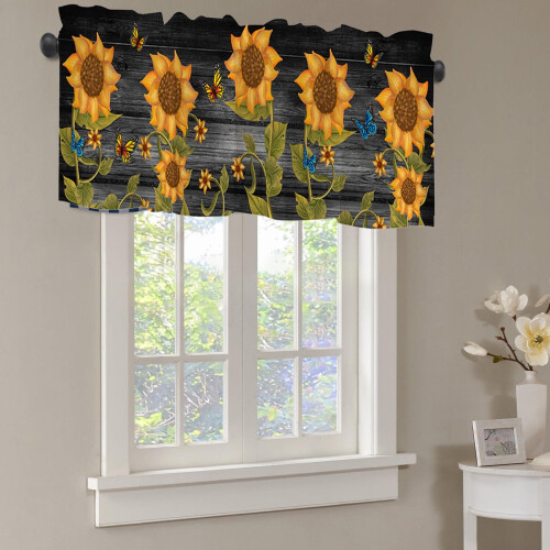 Θήκη για κουρτινόξυλο Sunflower Valance 18x54in από πολυεστέρα 18x54in 2