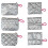 Silver PU quilted pouches for women 1 piece 6