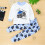 Kinderpyjama-Set, blau mit Cartoon-Print, Langarm, 12-18 Monate 2