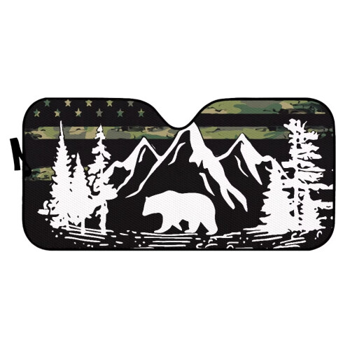 American Flag Camouflage Car Sun Shade 1 Pack 1