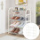 Stackable Metal Shoe Rack White 3-Tier 2