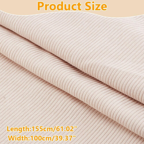 Corduroy Fabric Stretch Solid Plain 61x39 Inch 1