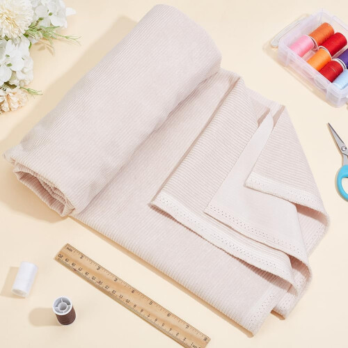 Corduroy Fabric Stretch Solid Plain 61x39 Inch 2