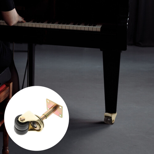 Piano Casters Double Wheel Golden 4-Pack 1