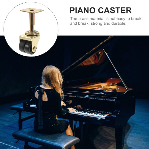 Piano Casters Double Wheel Golden 4-Pack 2
