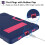 Custodia resistente a 3 strati per Samsung Galaxy Tab A8 10.5, colore blu navy 4